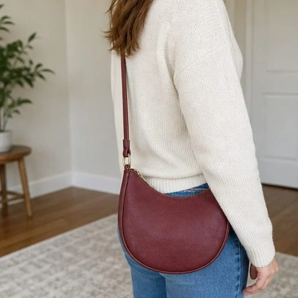 Slate Pebbled Crossbody Bag